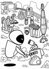 Wall E Eve And Other Robots  Coloring Pages For Kids sketch template