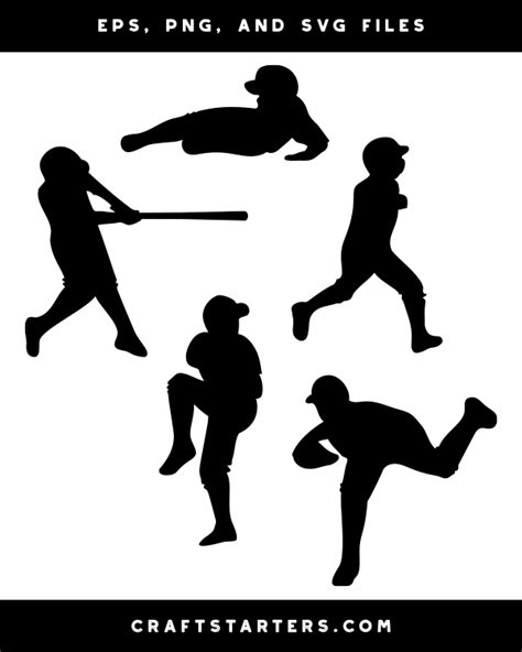 Boy Baseball Player Silhouette Clip Art