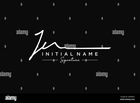 JN signature logo template vector. Hand drawn Calligraphy lettering ...