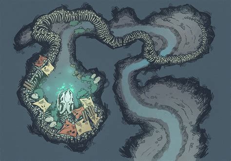 Snake Den Fantasy Battle Map & Asset Pack by 2-Minute Tabletop