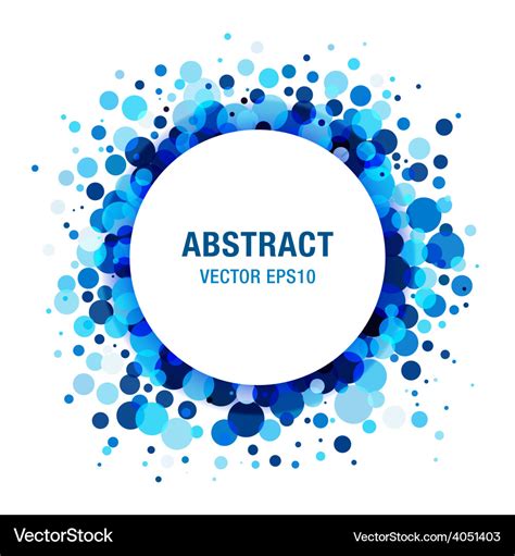 Blue bright abstract circle frame design element Vector Image