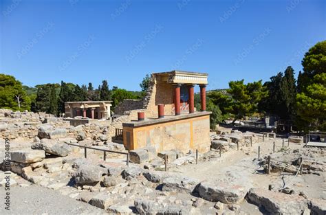 Palace of Knossos, Crete, Greece (Museum of the Minotaur). Stock Photo | Adobe Stock