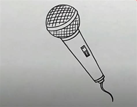 How to draw a microphone step by step | Microphone sketch