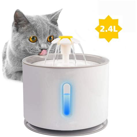 2.4L Automatic Cat Fountains, Mate Pet Cat Drinking Water Fountain ...