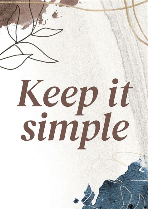 Keep it simple poster template | Free Photo - rawpixel