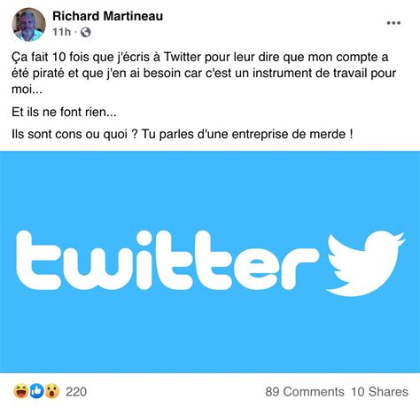 Richard Martineau se fait suspendre son compte Twitter et il est furieux