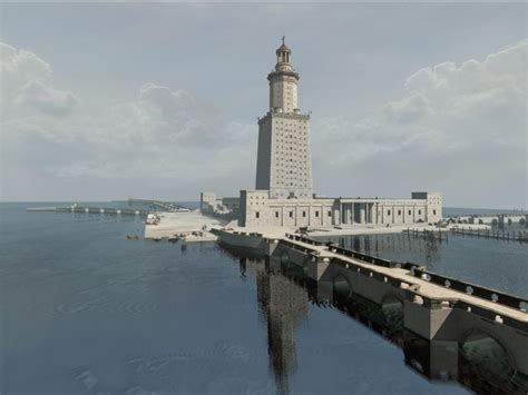 wonders lighthouse alexandria pharos 3d model