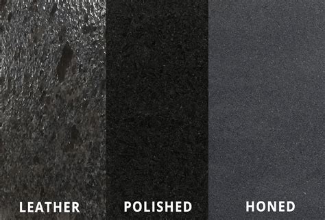 Leather Finish Black Pearl Granite vs Polished and Honed