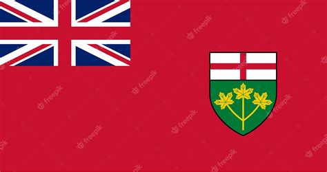 Premium Vector | Flag of Ontario Canadian Province vector image