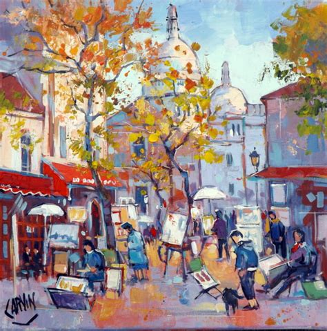 Place Du Tertre Painting at PaintingValley.com | Explore collection of ...