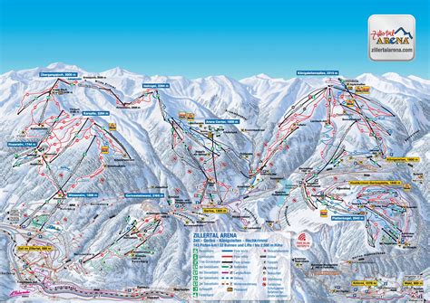 Zillertal Arena Ski Map - Ski Resort Guru