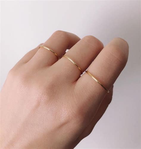 Minimalist gold rings for stacking or solo wear | Minimal rings ...