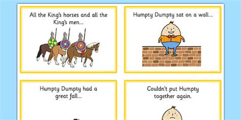 Humpty Dumpty Sequencing (4 per A4) - Humpty Dumpty, sequencing