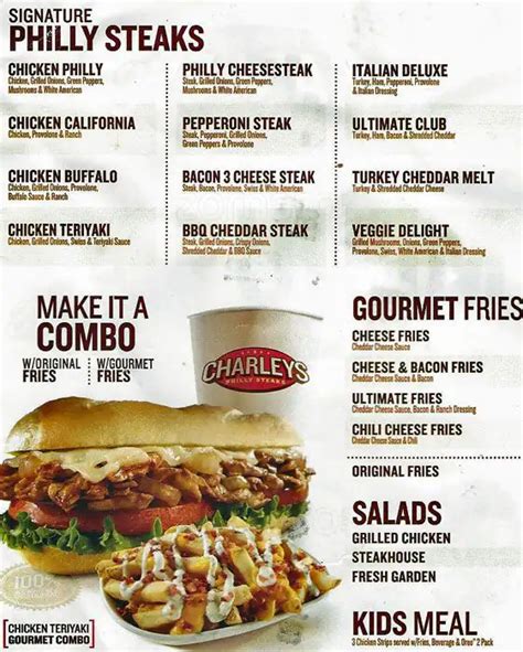 Charley's Philly Steaks Menu - Urbanspoon/Zomato