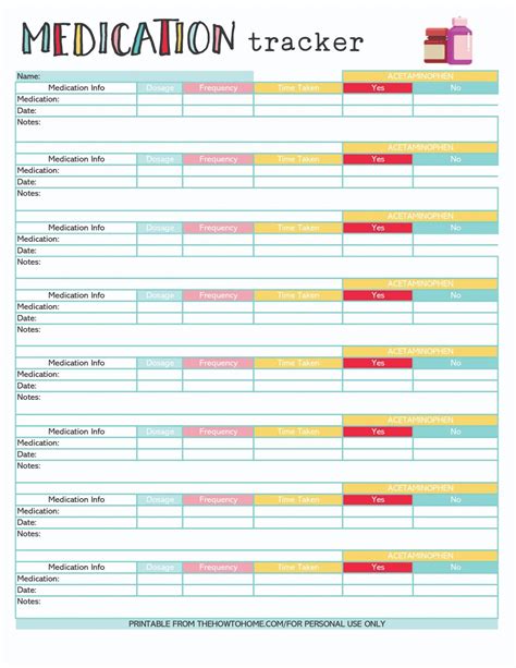 Medication Tracker Printable