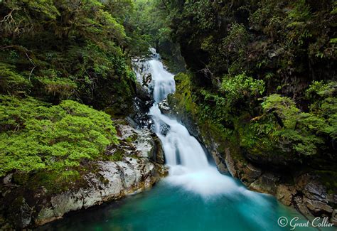 waterfall near Milford Sound, New Zealand