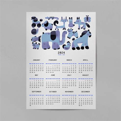 Animals calendar 2024 on Behance