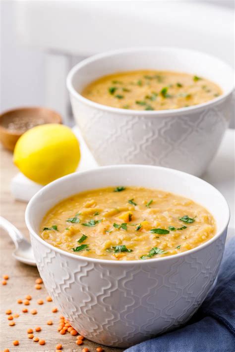 Healing Instant Pot Red Lentil Soup with Lemon - Miss Wish