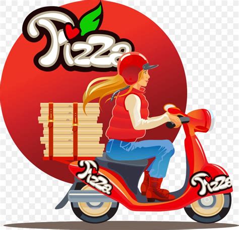 Pizza Delivery Scooter, PNG, 1000x967px, Pizza, Art, Bicycle, Delivery, Fictional Character ...