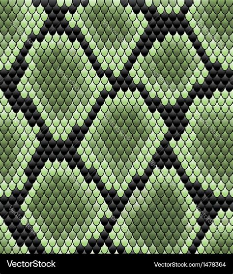 Green seamless snake skin pattern Royalty Free Vector Image