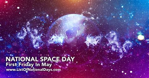 NATIONAL SPACE DAY - List Of National Days