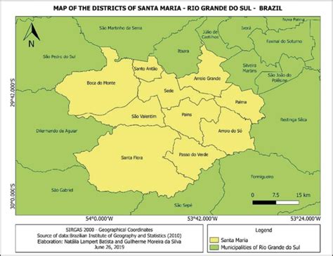 -Maps of the districts of Santa Maria | Download Scientific Diagram