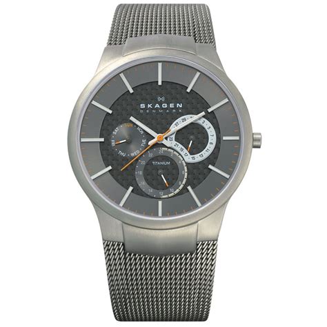 Skagen Watches 809Xlttm Grey Titanium Mens Watch | Buy Skagen Steel Titanium Watch 809Xlttm ...