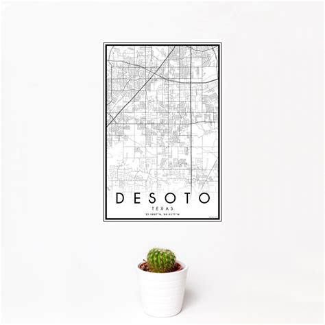 DeSoto - Texas Map Print in Classic — JACE Maps