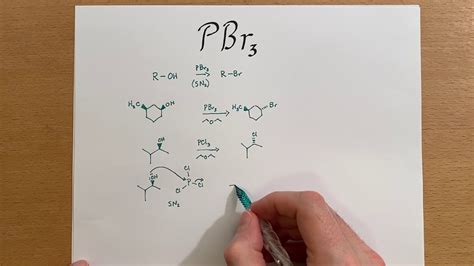 PBr3 nucleophilic substitution of alcohols - YouTube