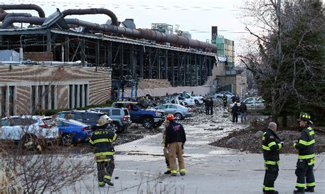 Molten debris rain down on several buildings in the state after massive explosion in a metal factory