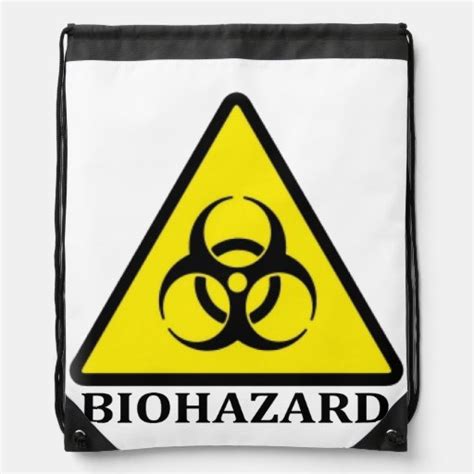 BioHazard Symbol Drawstring Bag | Zazzle