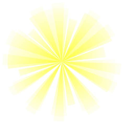 Yellow Sun Rays Gradient Light Effect Transparent Vector Art, Yellow ...