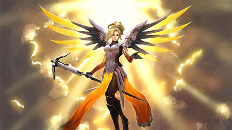 Overwatch Mercy Fan art 4k xbox games wallpapers, ps games wallpapers, pc games wallpapers ...