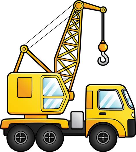 Crane Cartoon Clipart Colored Illustration 6458200 Vector Art at Vecteezy