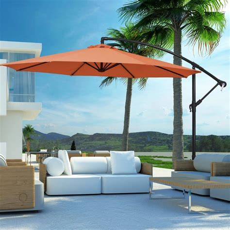 Buy Oasis Outdoor Umbrella 3.5m Cantilever Patio Garden Parasol Umbrellas Terracotta - MyDeal