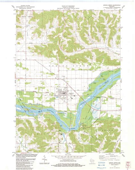 1983 Spring Green, WI - Wisconsin - USGS Topographic Map