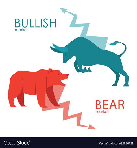 Bullish And Bearish Symbols On Stock Market Vector The, 54% OFF