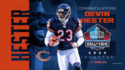 Devin Hester Inducted into Pro Football Hall of Fame in Class of 2024 ...