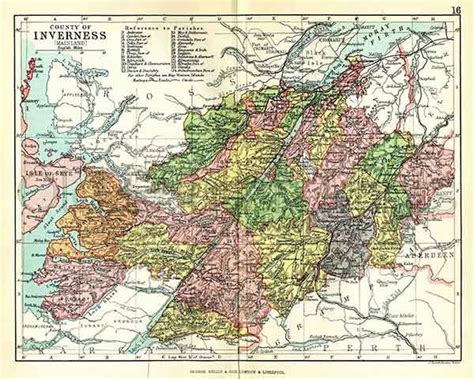 Inverness Shire Antique Scottish County Map A3 Size - Etsy UK