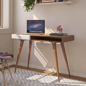 Roswell Solid Wood Study Table in Amber Walnut Finish - Urban Ladder