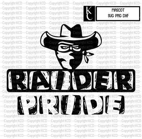 Raider Pride SVG DXF PNG Mascot Pride - Etsy