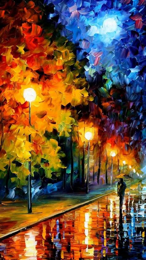 Alone Night, bonito, color, colorful, colourful, drawing, drawn, painting, HD phone wallpaper ...