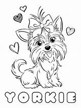 Yorkie coloring Pages  ColoringLib sketch template