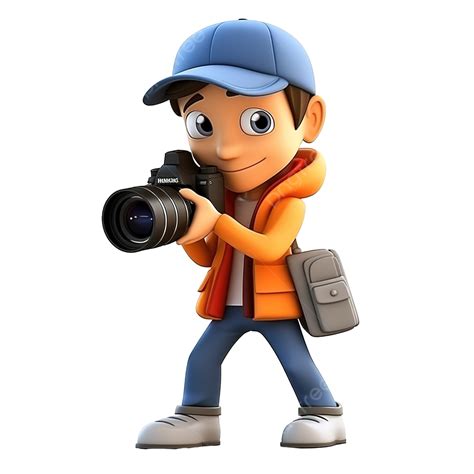 Photographer Take Photos Of Model 3d Character Illustration, 3d, Character, Rendering PNG ...