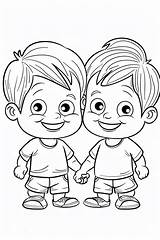 Twin Coloring Pages  ColoringDraftcom sketch template