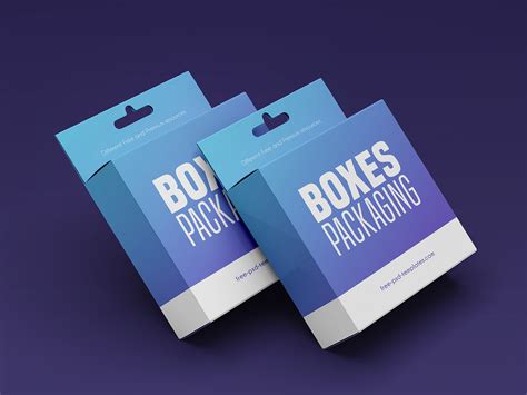 Free Hanging Retail Product Packaging Box Mockup PSD Set - Good Mockups