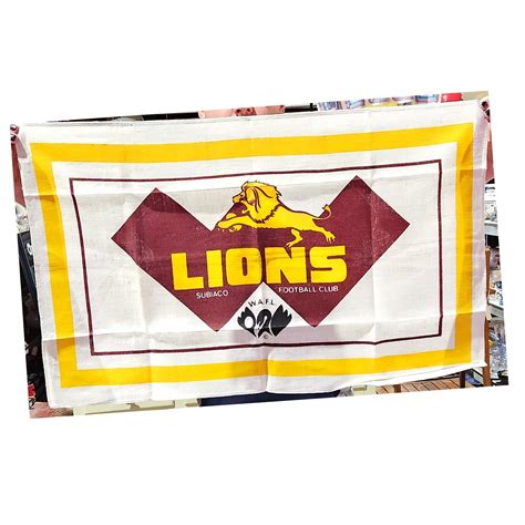 Lions: Subiaco Football Club W.A.F.L Tea Towel – Relove Oxley - Vintage, Vinyl & Collectibles