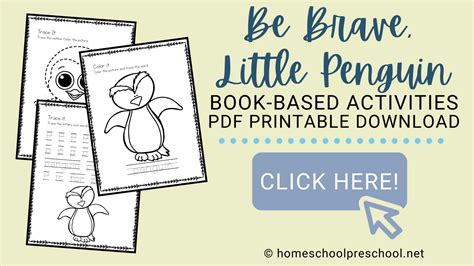 Free Printable Be Brave Little Penguin Activities