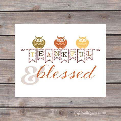 Thankful & Blessed Wall Quotes™ Giclée Art Print | WallQuotes.com