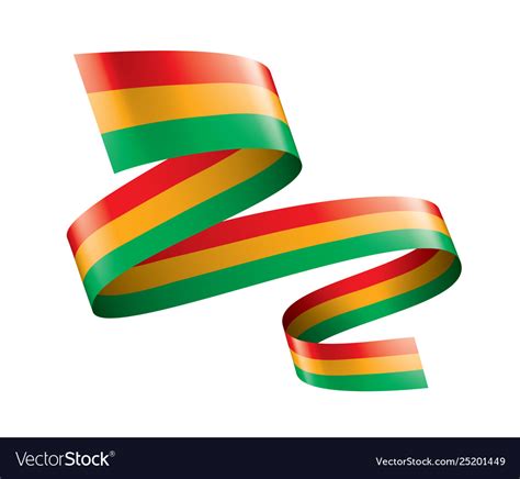 Bolivia flag on a white Royalty Free Vector Image